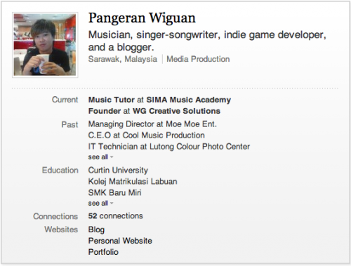 Pangeran Wiguan's LinkedIn Profile