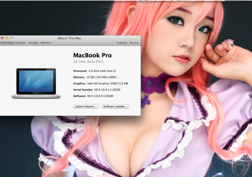 My Macbook Pro Specifications